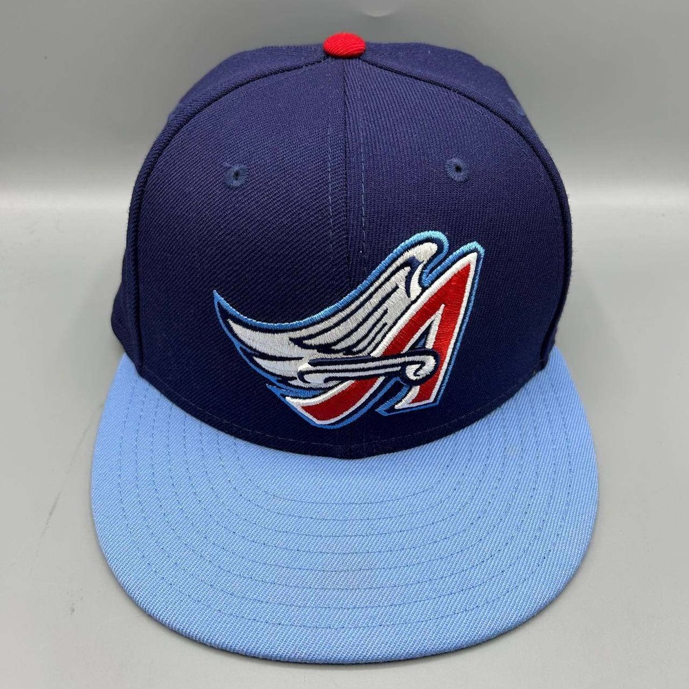 Los Angeles LA Angels MLB Hat Men 7 1/4 Blue 59Fifty New Era Fitted Cap Wool